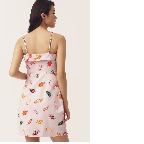 Anthropologie Maeve Printed Buttondown Mini Dress 4 new - Picture 2 of 11